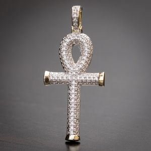 Mini Gold Egyptian Ankh Cross Pendant Necklace